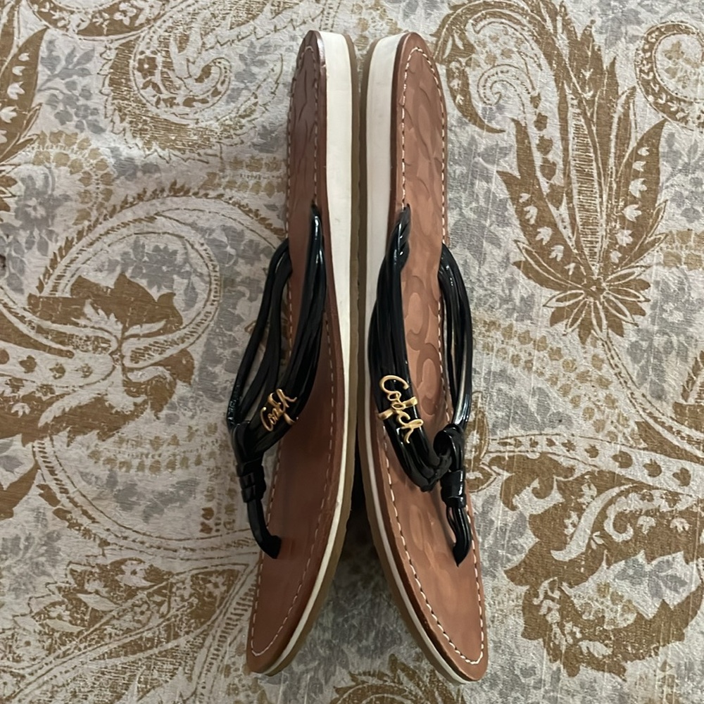 Coach Black and Brown Sandals - Picture 4 of 6